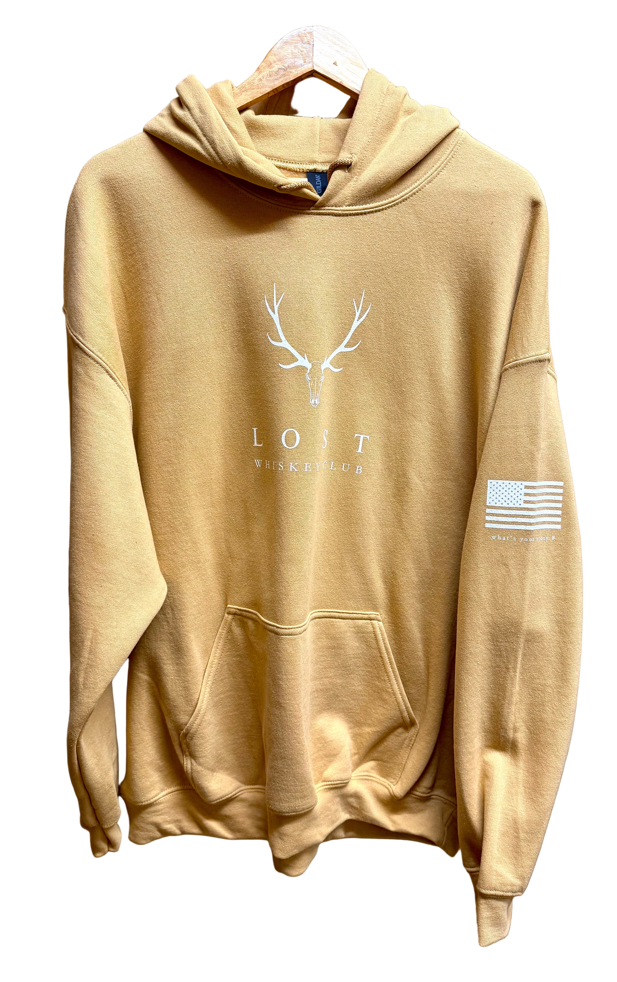 Lost Whiskey Antler Hoodie - Old Gold