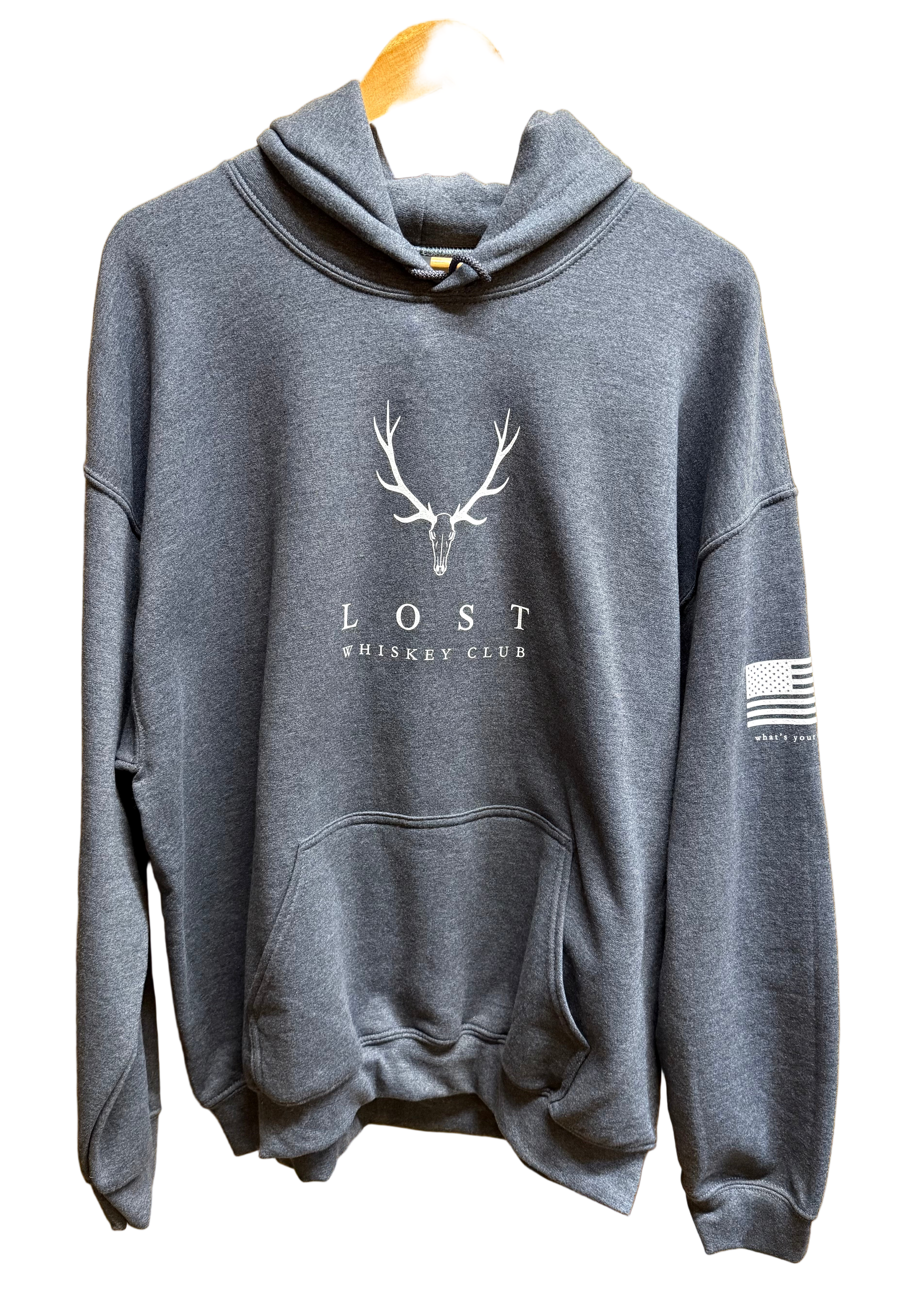 Lost Whiskey Antler Hoodie - Gray