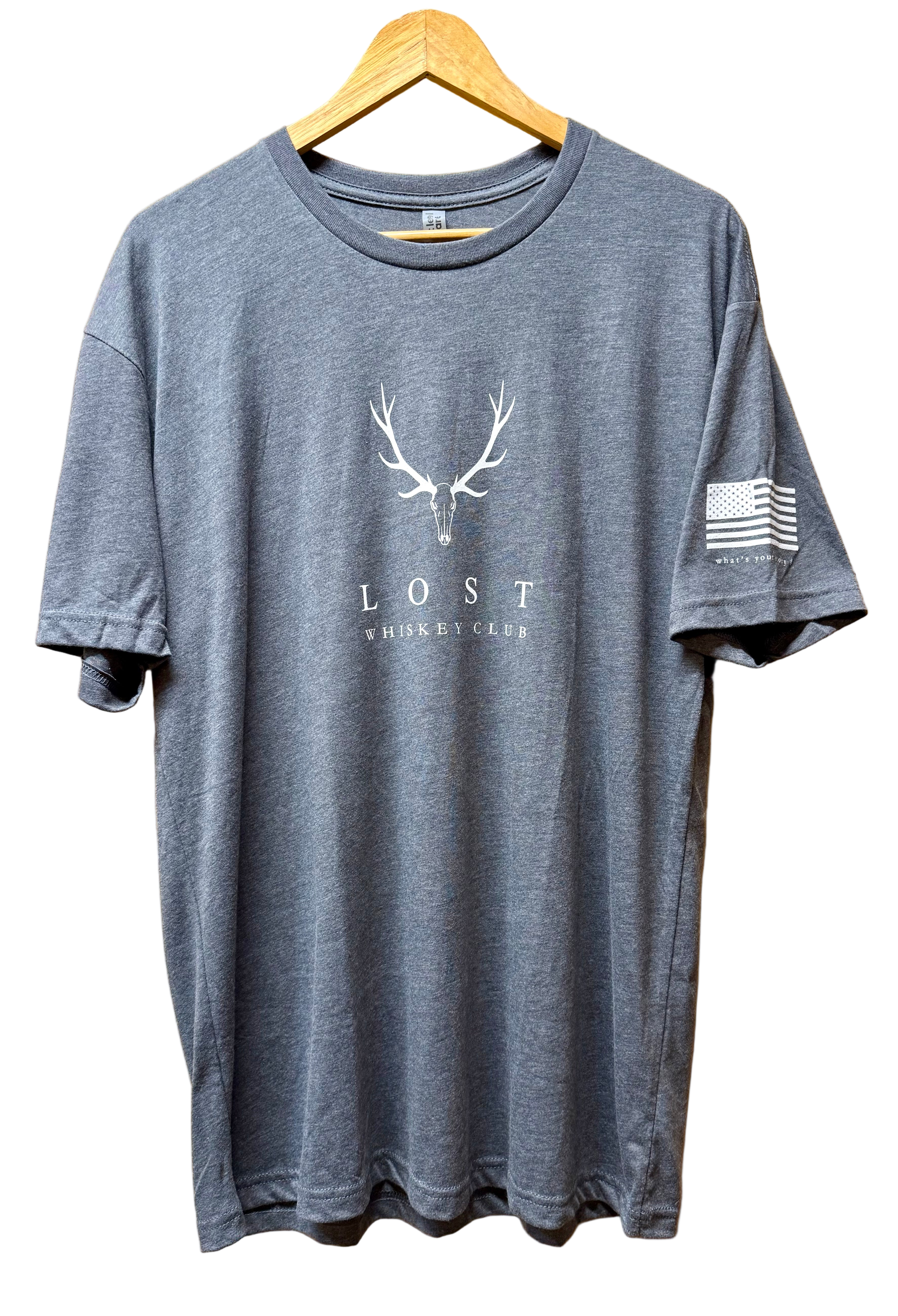 Lost Whiskey Antler T-shirt Dark Gray